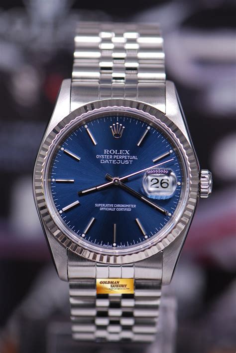 rolex day date oyster 36mm 2836 auto ss blue dial|rolex 40mm day date.